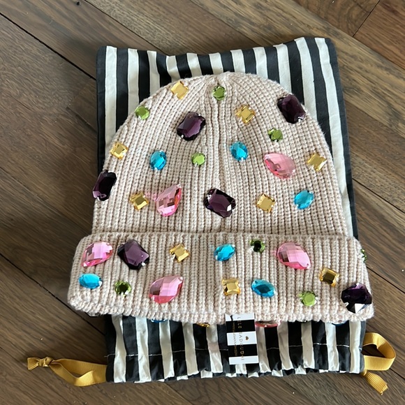 100% Authentic LELE SADOUGHI Mixed Jewel Womens Beanie Hat - Picture 3 of 3